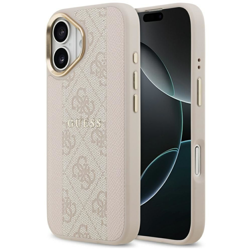 iPhone 17 Guess 4G Stripe MagSafe tok rózsaszín