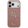 iPhone 17 Pro Max Guess Fixed Glitter Big 4G Metal Frame rózsaszín tok - 1. kép