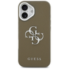 iPhone 17 Pro Guess Grained Big 4G Classic Logo barna tok - 1. kép