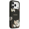 iPhone 17 Pro Guess Szemcsés Virágmintás Klasszikus Logós MagSafe tok fekete tok - 2. kép
