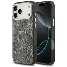 iPhone 17 Pro Max Guess Python Mintás MagSafe tok Fekete