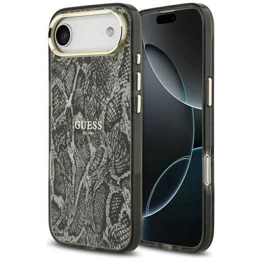 iPhone 17 Air Guess Python Minta MagSafe tok Fekete