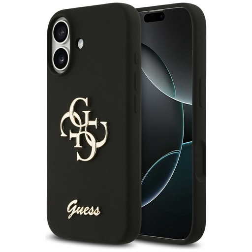 iPhone 17 Guess Szilikon Big 4G Script tok fekete iPhone 17 Guess Szilikon Big 4G Script tok fekete