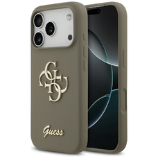 iPhone 17 Pro Max Guess Szilikon Big 4G Script Barna tok