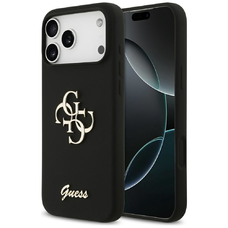 iPhone 17 Pro Max Guess Szilikon Nagy 4G Script tok fekete tok