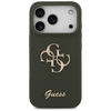 iPhone 17 Pro Max Guess Silicone Big 4G Script tok khaki - 1. kép
