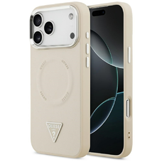 iPhone 17 Pro Max Guess Háromszög Logó MagSafe tok Bézs tok