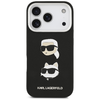 iPhone 17 Pro Karl Lagerfeld FW Grained Karl & Choupette Fejek Brossok & Logó Fekete tok - 1. kép