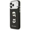 iPhone 17 Pro Max Karl Lagerfeld FW Grained Karl & Choupette Fejek és Logó Fekete tok - 0. kép