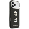 iPhone 17 Pro Max Karl Lagerfeld FW Grained Karl & Choupette Fejek és Logó Fekete tok - 2. kép