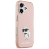 iPhone 17 Karl Lagerfeld IML Aquarelle Choupette & Logo MagSafe rózsaszín tok - 2. kép