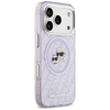 iPhone 17 Pro Karl Lagerfeld IML Csillogós Karl & Choupette Fejek Logó MagSafe tok Lila - 2. kép