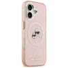 iPhone 17 Karl Lagerfeld IML csillogó Karl & Choupette logós MagSafe tok rózsaszín - 2. kép