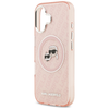 iPhone 17 Karl Lagerfeld IML csillogó Karl & Choupette logós MagSafe tok rózsaszín - 4. kép