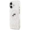 iPhone 17 Karl Lagerfeld IML Glitter Karl & Choupette Heads Logo MagSafe szürke tok - 0. kép