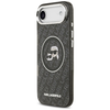 iPhone 17 Air Karl Lagerfeld IML Glitter Karl & Choupette Heads Logo MagSafe fekete tok - 0. kép