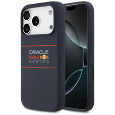 iPhone 17 Pro Red Bull Szilikon Vízszintes Központi Logó MagSafe tok Sötétkék