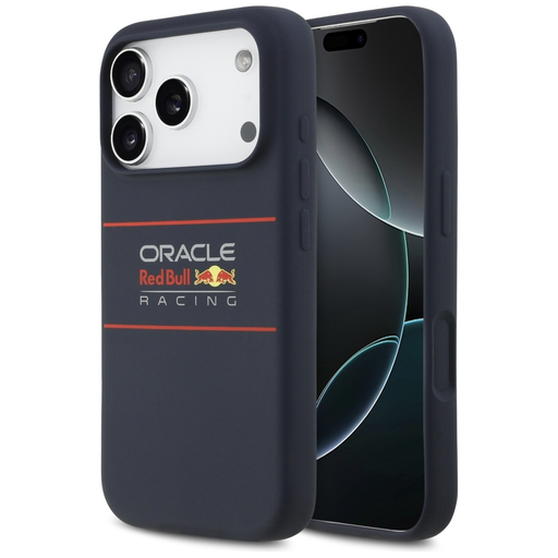 iPhone 17 Pro Red Bull Szilikon Vízszintes Központi Logó MagSafe tok Sötétkék iPhone 17 Pro Red Bull Szilikon Vízszintes Központi Logó MagSafe tok Sötétkék