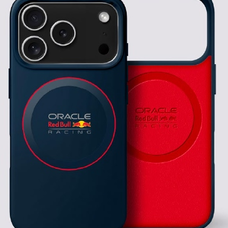 iPhone 17 Pro Max Red Bull Szilikon Piros Gyűrűs MagSafe Tok Sötétkék