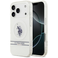 iPhone 17 Pro US Polo DH és alsó csíkozású logó MagSafe tok Fehér