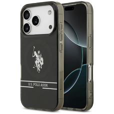 iPhone 17 Pro US Polo DH és Alsó Csíkos Logós MagSafe tok Fekete tok