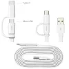 Huawei gyári USB kábel Micro USB + USB Type-C véggel 1m fehér - 0. kép
