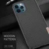 iPhone 12/12 Pro Dux Ducis Fino nylon bevonatú tok fekete - 1. kép