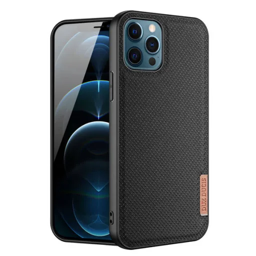 iPhone 12/12 Pro Dux Ducis Fino nylon bevonatú tok fekete iPhone 12/12 Pro Dux Ducis Fino nylon bevonatú tok fekete