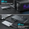 Rocketek 9in1 USB Type-C HUB USB 3.0/Thunderbolt 3 USB-C dokkoló szürke - 2. kép