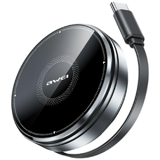 AWEI W27 3 az 1-ben indukciós töltő 15W USB-C kábellel Gyors töltés fekete