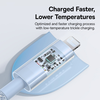 USB-C to Lightning, Gyors töltés 20W, 2m - Galaxy Blue Baseus - Data Cable Gem (P10373001311-01) - 4. kép