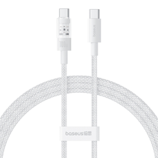Data Cable Gem, Type-C to Type-C, Super Fast Charging 100W, 1m Moon White Baseus
