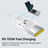 Data Cable Gem, Type-C to Type-C, Super Fast Charging 100W, 1m Moon White Baseus - 4. kép