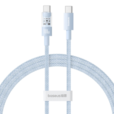 Type-C to Type-C Galaxy Blue Baseus Data Cable Gem (P10373000311-00) Szupergyors töltés 100W, 1m