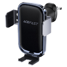 Acefast Autós Tartó Vezeték Nélküli Töltéssel (D39) - Légbeömlőre, Napelemmel, Akkumulátorral, Automatikus Karokkal, 300mAh - Fekete