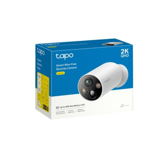 TP-Link Tapo C425 vezeték nélküli kültéri biztonsági kamera, 2K QHD 4MP, AI, éjjellátó, IP66, fehér EU