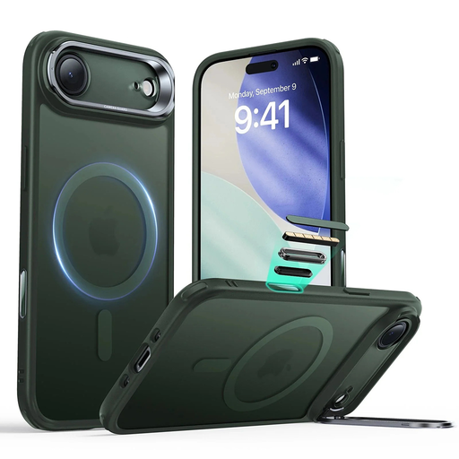 iPhone 17 Air ESR - Classic Hybrid HaloLock Kickstand - Matt Zöld tok
