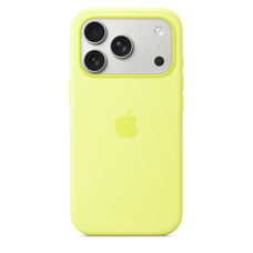 Apple iPhone 17 Pro szilikon tok MagSafe-fel – Neon sárga