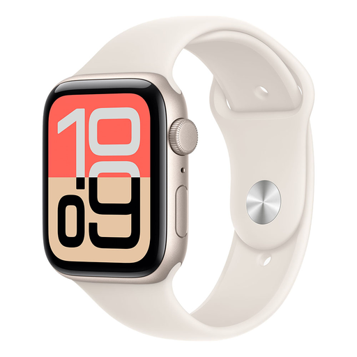 Apple Watch SE 3 GPS 44mm Csillagfény Alumínium Tok - Csillagfény Sport Szíj - M/L (mehj4mp/a)