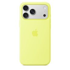 Apple iPhone 17 Pro Max Szilikon Tok MagSafe-fel – Neon Sárga