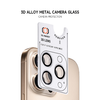 Tel Protect 3D lencse keményített üveg kamera védő iPhone 17 Pro/17 Pro Max átlátszó (3 darabos) üvegfólia - 4. kép