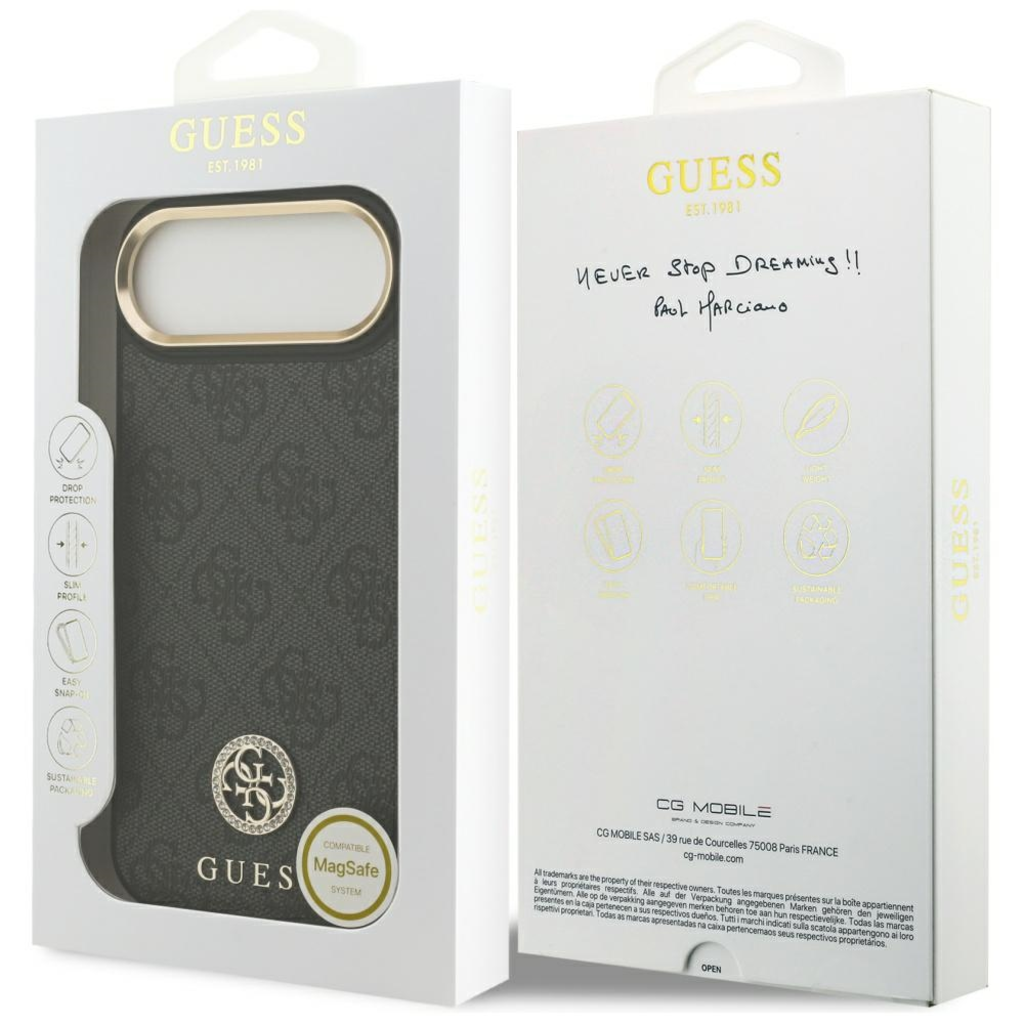  iPhone 17 Air Fekete Guess Hardcase 4G (GUHMP17MP4GRMDEK) tok - 7