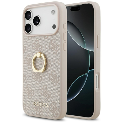  iPhone 17 Pro Max Pink Guess Hardcase 4G Ring Stand (GUHCP17X4GMRPI) tok