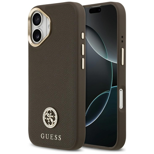 iPhone 17 Guess Peony Script MagSafe - Barna tok iPhone 17 Guess Peony Script MagSafe - Barna tok