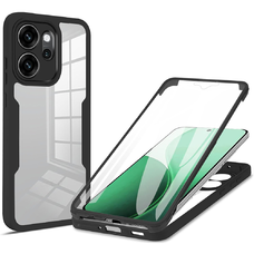 Oppo Reno14 F Techsuit - ColorVerse 360 Series + Képernyővédő - Fekete tok