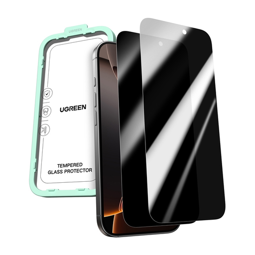iPhone 17 Pro adatvédelmi edzett üveg Ugreen SP1155 (2 db) üvegfólia iPhone 17 Pro adatvédelmi edzett üveg Ugreen SP1155 (2 db) üvegfólia