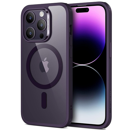 iPhone 14 Pro Clear Purple ESR Classic Hybrid HaloLock tok
