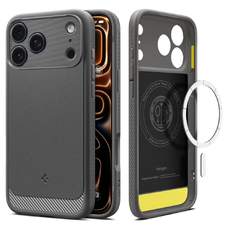 iPhone 17 Pro Spigen Rugged Armor Magsafe szürke tok