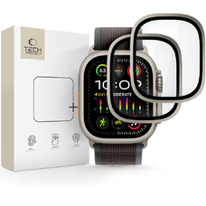Apple Watch Ultra 1 / 2 / 3 (49 mm) edzett üvegfólia, Tech-protect Glass Ring 2-pack Titán