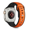 Apple Watch 8 / 9 / 10 / 11 / SE / Ultra (44 / 45 / 46 / 49 mm) Tech-protect Iconband Line fekete/narancs - 0. kép